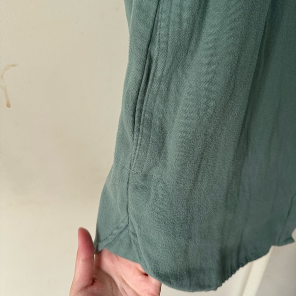 Madewell Drapey Moleskin Button-Down Shirt Size Small Pale Eucalyptus - Picture 5 of 11